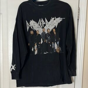 Def Leppard Black Long Sleeve Shirt